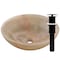 Novatto Green Onyx Vessel Sink and Matte Black Umbrella Drain NOSV-GOMB - alternate 1